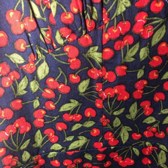 Yellow Star - Pinup Girl Dress, Navy w/Cherries - Picture 5 of 6